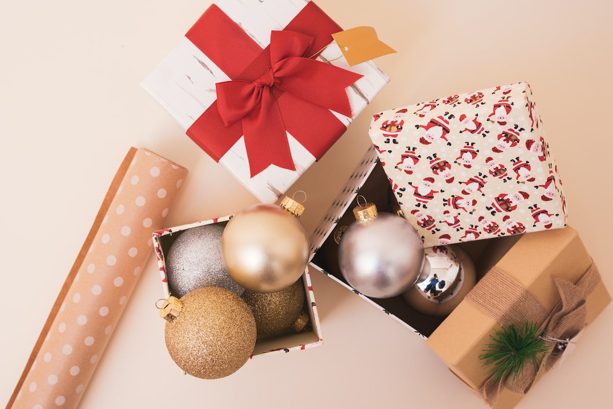grey and white bauble balls - Curated Boxes