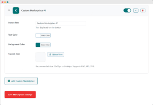 External Marketplace Buttons Custom Marketplace Configurations