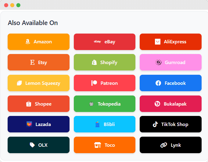 External Marketplace Buttons Output Layout