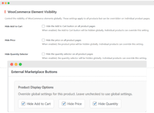 External Marketplace Buttons WooCommerce Element Controls
