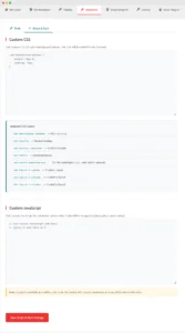 External Marketplace Buttons Advanced Settings Script and Style Sub-Tab