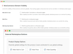 External Marketplace Buttons WooCommerce Element Controls